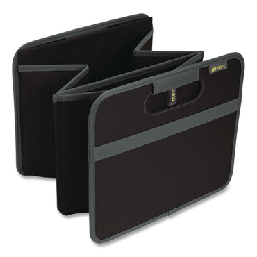 meori® Classic Foldable Storage Box, Large, 2 Sections, 12.6 x 19.69 x 10.83, Lava Black (MOIA100001)