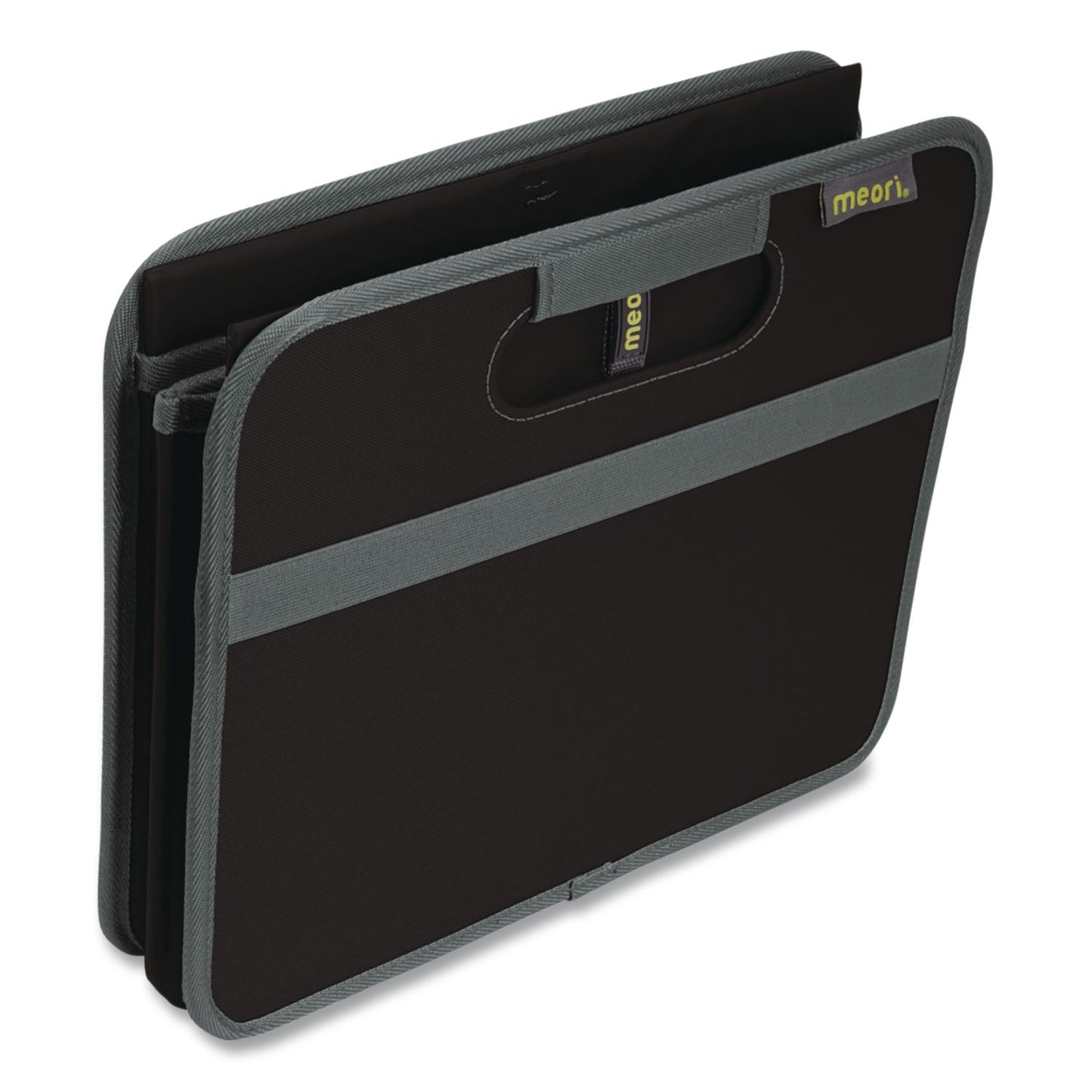 meori® Classic Foldable Storage Box, Large, 2 Sections, 12.6 x 19.69 x 10.83, Lava Black (MOIA100001)