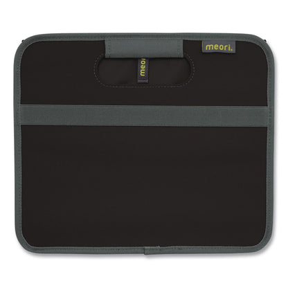 meori® Classic Foldable Storage Box, Large, 2 Sections, 12.6 x 19.69 x 10.83, Lava Black (MOIA100001)