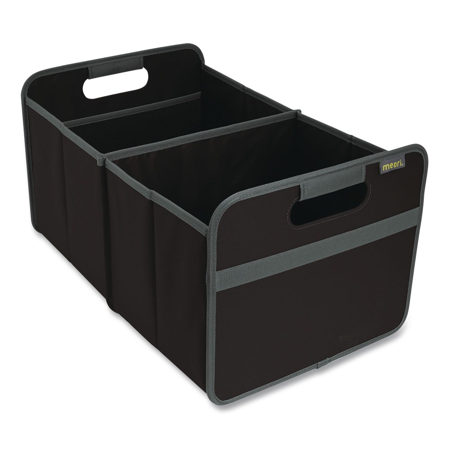 meori® Classic Foldable Storage Box, Large, 2 Sections, 12.6 x 19.69 x 10.83, Lava Black (MOIA100001)