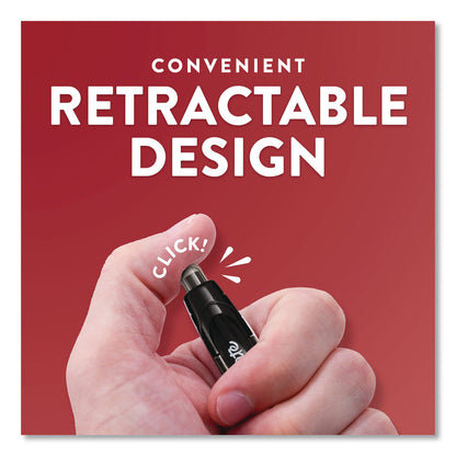 Paper Mate® Profile Ballpoint Pen, Retractable, Bold 1.4 mm, Black Ink, Smoke/Black Barrel, 8/Pack (PAP1960667)