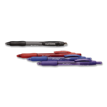 Paper Mate® Profile Ballpoint Pen, Retractable, Bold 1.4 mm, Assorted Ink and Barrel Colors, 4/Pack (PAP196066389473)