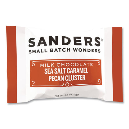 Sanders® Small Batch Wonders Snack-Size Sea Salt Caramel Pecan Cluster, 48 Pieces, 24 oz Box (NDEMRY27160)