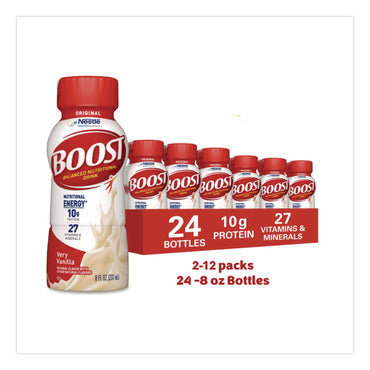 Boost® Original Nutritional Drink, Very Vanilla, 8 oz Bottle, 24/Carton (NESZHC02802)