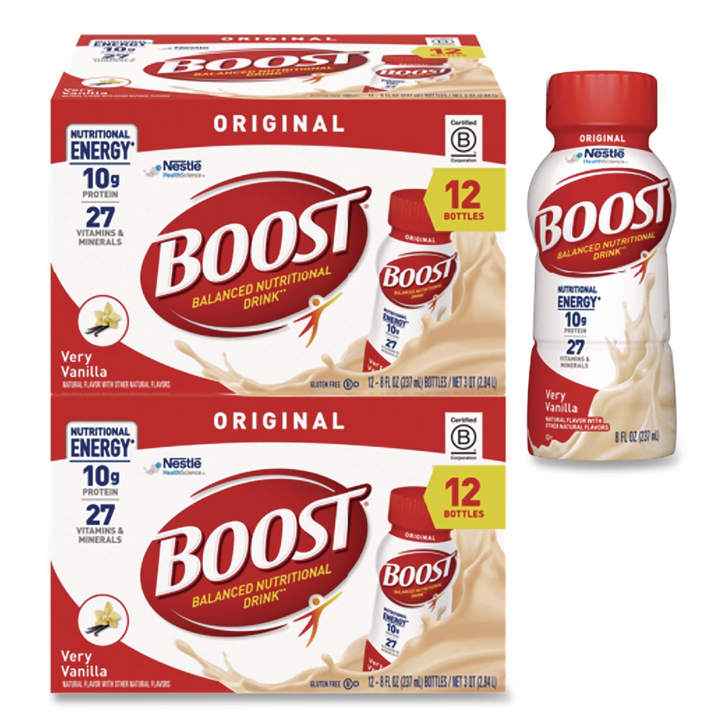 Boost® Original Nutritional Drink, Very Vanilla, 8 oz Bottle, 24/Carton (NESZHC02802)