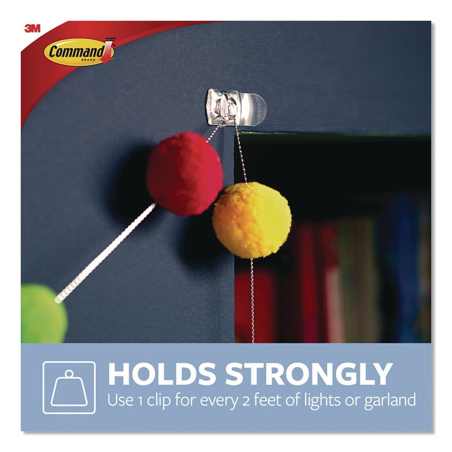 Command™ Damage-Free Hanging Clear Refill Strips, Value Pack Assortment: (8) Medium(0.73" x 2.75"), (8) Small (0.62" x 2.12"), 16/Pack (MMM17200CLR16ES)