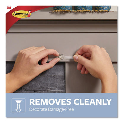 Command™ Damage-Free Hanging Clear Refill Strips, Value Pack Assortment: (8) Medium(0.73" x 2.75"), (8) Small (0.62" x 2.12"), 16/Pack (MMM17200CLR16ES)