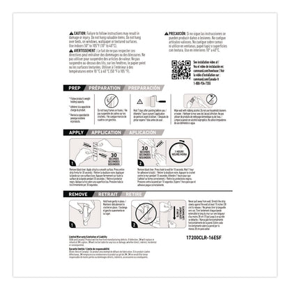 Command™ Damage-Free Hanging Clear Refill Strips, Value Pack Assortment: (8) Medium(0.73" x 2.75"), (8) Small (0.62" x 2.12"), 16/Pack (MMM17200CLR16ES)