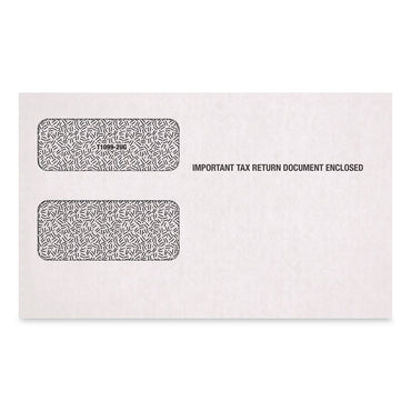 Adams® Double Window Tax Form Envelopes, Commercial Flap, Gummed Closure, 5.63 x 9, White, 100/Pack (ABF7956ES)