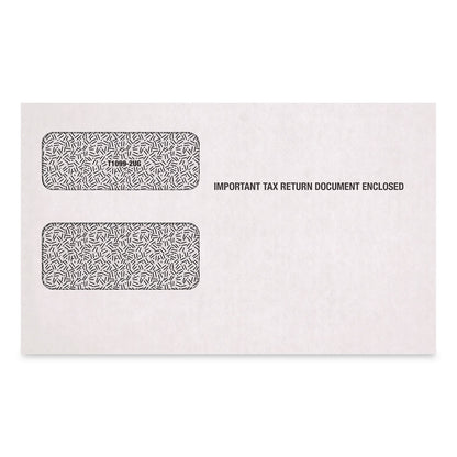 Adams® Double Window Tax Form Envelopes, Commercial Flap, Gummed Closure, 5.63 x 9, White, 100/Pack (ABF7956ES)