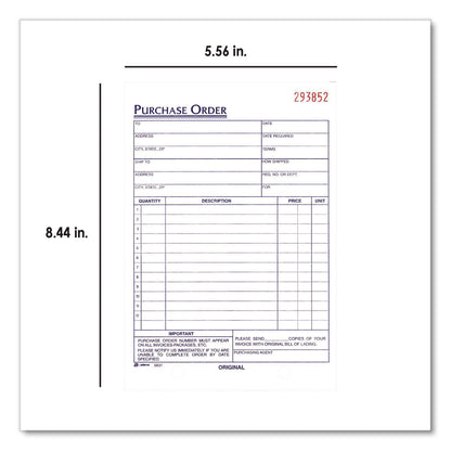 Adams® Multipart Purchase Order Pad, Three Part Carbonless, 5.56 x 8.44, 50 Forms Total (ABFTC583110EA)