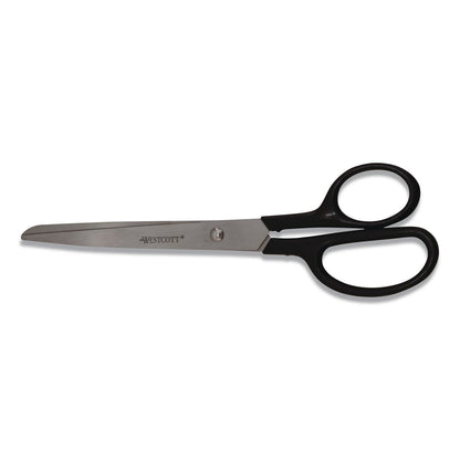 Westcott® Straight Contract Scissors, 8" Long, 3" Cut Length, Straight Black Handle, 144/Carton (ACM10572CT)