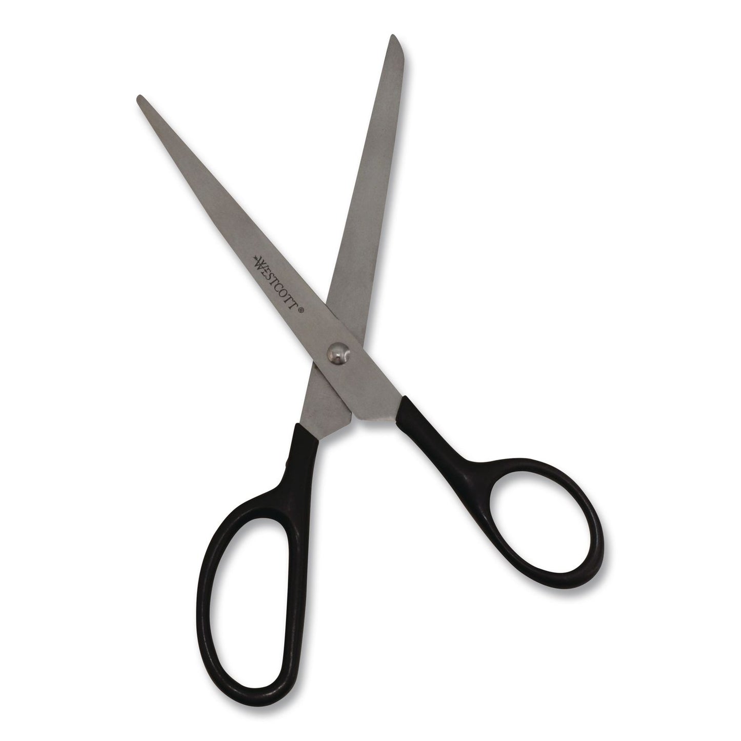 Westcott® Straight Contract Scissors, 8" Long, 3" Cut Length, Straight Black Handle, 144/Carton (ACM10572CT)