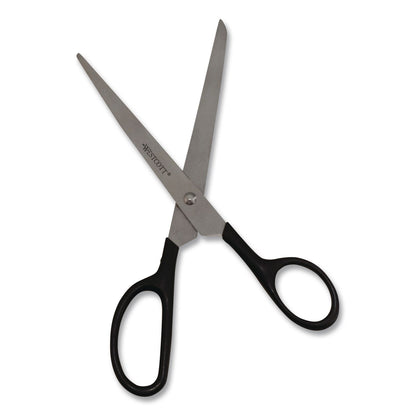 Westcott® Straight Contract Scissors, 8" Long, 3" Cut Length, Straight Black Handle, 144/Carton (ACM10572CT)