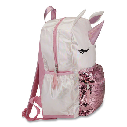 Accessory Innovations Adorable Unicorn Backpack, 12 x 5 x 16, White/Pink (AEIB21GC49266ST)