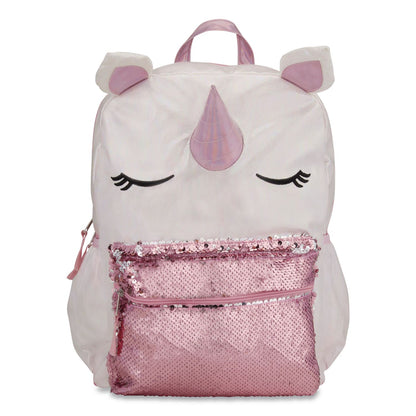Accessory Innovations Adorable Unicorn Backpack, 12 x 5 x 16, White/Pink (AEIB21GC49266ST)
