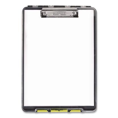 Dexas® ClearView Clipcase Storage Clipboard, 0.35" Clip Capacity, Holds 8.87 x 12.25 Sheets, Gray/Yellow (DSE5717803)