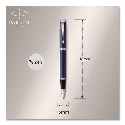 Parker® IM Premium Rollerball Pen, Gift Box, Stick, Fine 0.7 mm, Black Ink, Black/Chrome Barrel (PAR1931661)