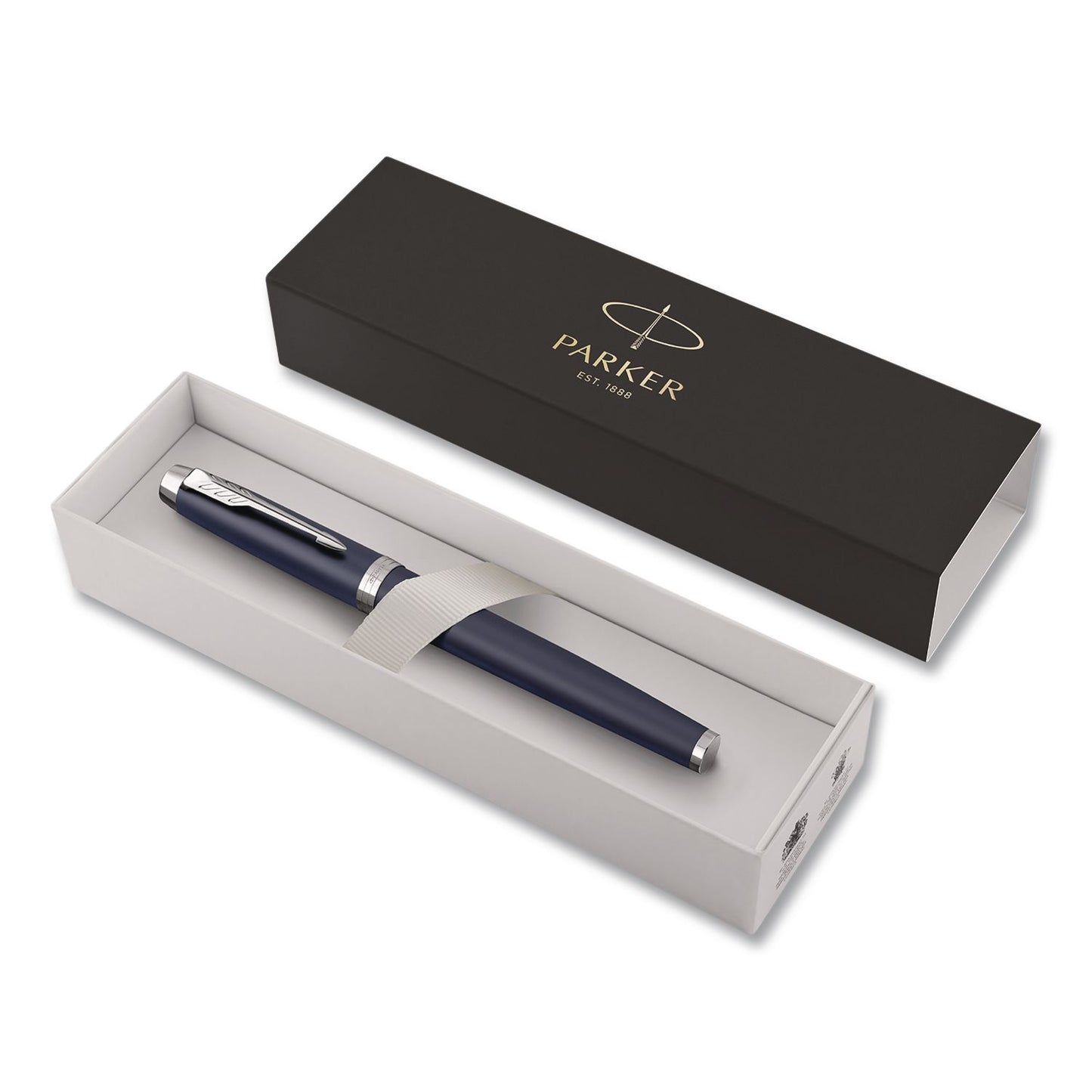 Parker® IM Premium Rollerball Pen, Gift Box, Stick, Fine 0.7 mm, Black Ink, Black/Chrome Barrel (PAR1931661)