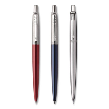 Parker® Jotter Retractable Pen and Pencil Set, (1) Medium Blue Ballpoint Pen, (1) Medium Black Gel Pen, (1) 0.7 mm Mechanical Pencil (PAR2032740)