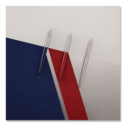 Parker® Jotter Retractable Pen and Pencil Set, (1) Medium Blue Ballpoint Pen, (1) Medium Black Gel Pen, (1) 0.7 mm Mechanical Pencil (PAR2032740)