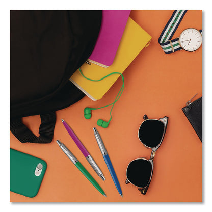 Parker® Jotter Ballpoint Pen, Spirit of the 1990s Collection, Retractable, Medium 0.7 mm, Black Ink, Assorted Barrel Colors, 4/Pack (PAR2084405)