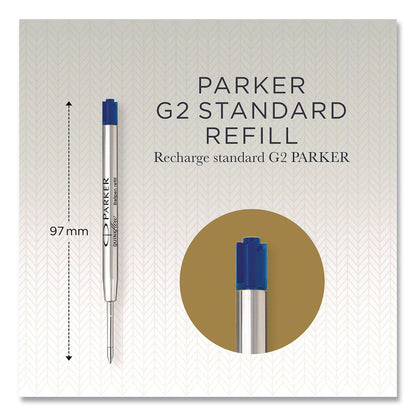 Parker® Quinkflow Refill for Parker Ballpoint Pen, Medium Conical Tip, Blue Ink, 3/Pack (PAR2119152)