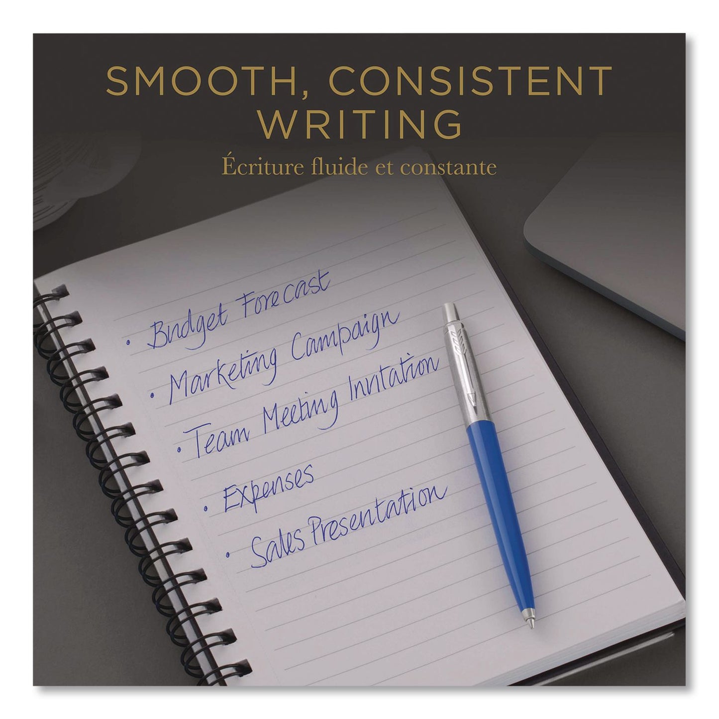 Parker® Quinkflow Refill for Parker Ballpoint Pen, Medium Conical Tip, Blue Ink, 3/Pack (PAR2119152)