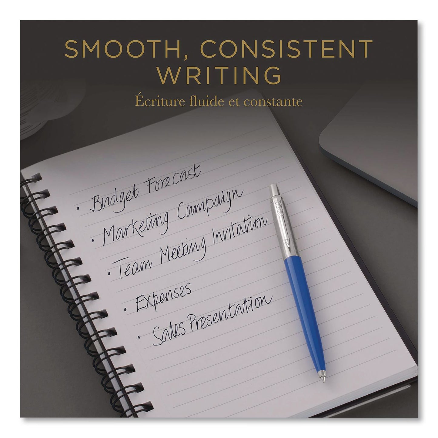 Parker® Quinkflow Refill for Parker Ballpoint Pen, Medium Conical Tip, Black Ink, 10/Pack (PAR2119153)