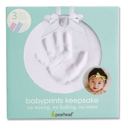 pearhead® Babyprints Handprint or Footprint Keepsake Ornament Kit, 100% Baby Safe Impression Material/Shaping Ring/Ribbon/Pin (PEH50020)