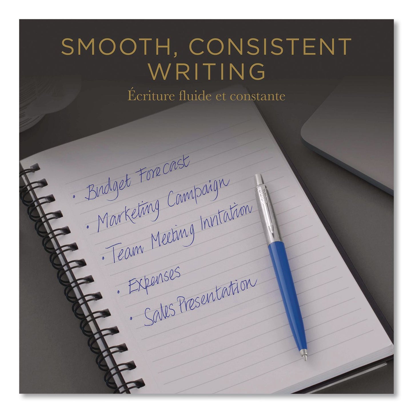 Parker® Quinkflow Refill for Parker Ballpoint Pen, Medium Conical Tip, Blue Ink, 10/Pack (PAR2119154)