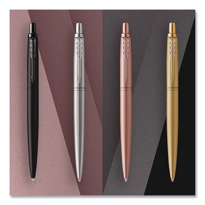 Parker® Jotter XL Ballpoint Pen, Monochrome Collection, Retractable, Medium, Blue Ink, Matte Black Barrel (PAR2122753)