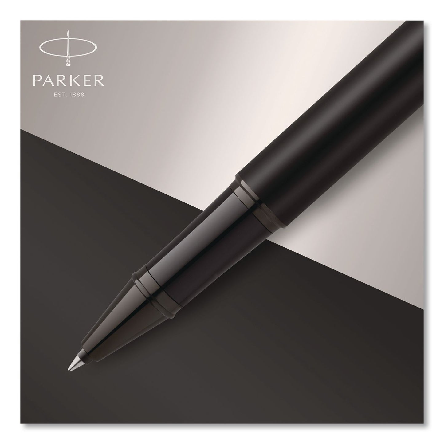 Parker® IM Rollerball Pen, Monochrome Collection, Stick, Fine, Black Ink, Matte Black/PVD Barrel (PAR2127743)