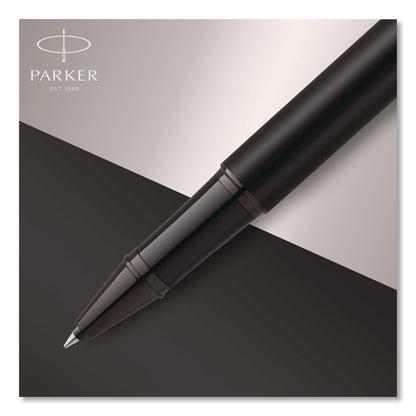 Parker® IM Rollerball Pen, Monochrome Collection, Stick, Fine, Black Ink, Matte Black/PVD Barrel (PAR2127743)