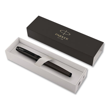 Parker® IM Rollerball Pen, Monochrome Collection, Stick, Fine, Black Ink, Matte Black/PVD Barrel (PAR2127743)
