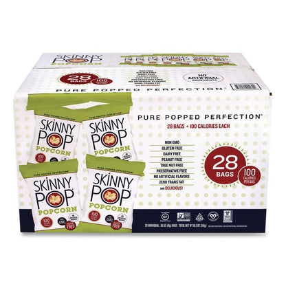 SkinnyPop® Popcorn, Original, 0.65 oz Bag, 28/Carton (PCNSKP00462)