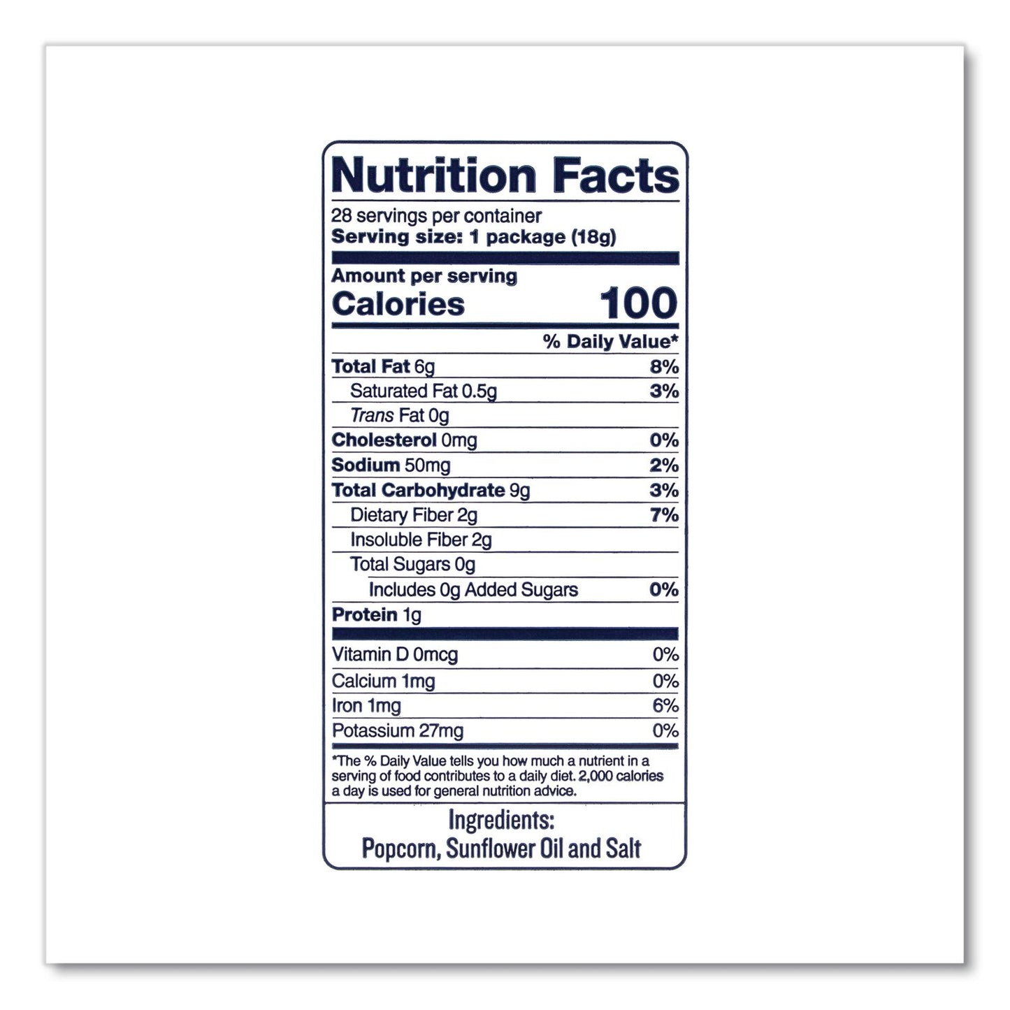 SkinnyPop® Popcorn, Original, 0.65 oz Bag, 28/Carton (PCNSKP00462)