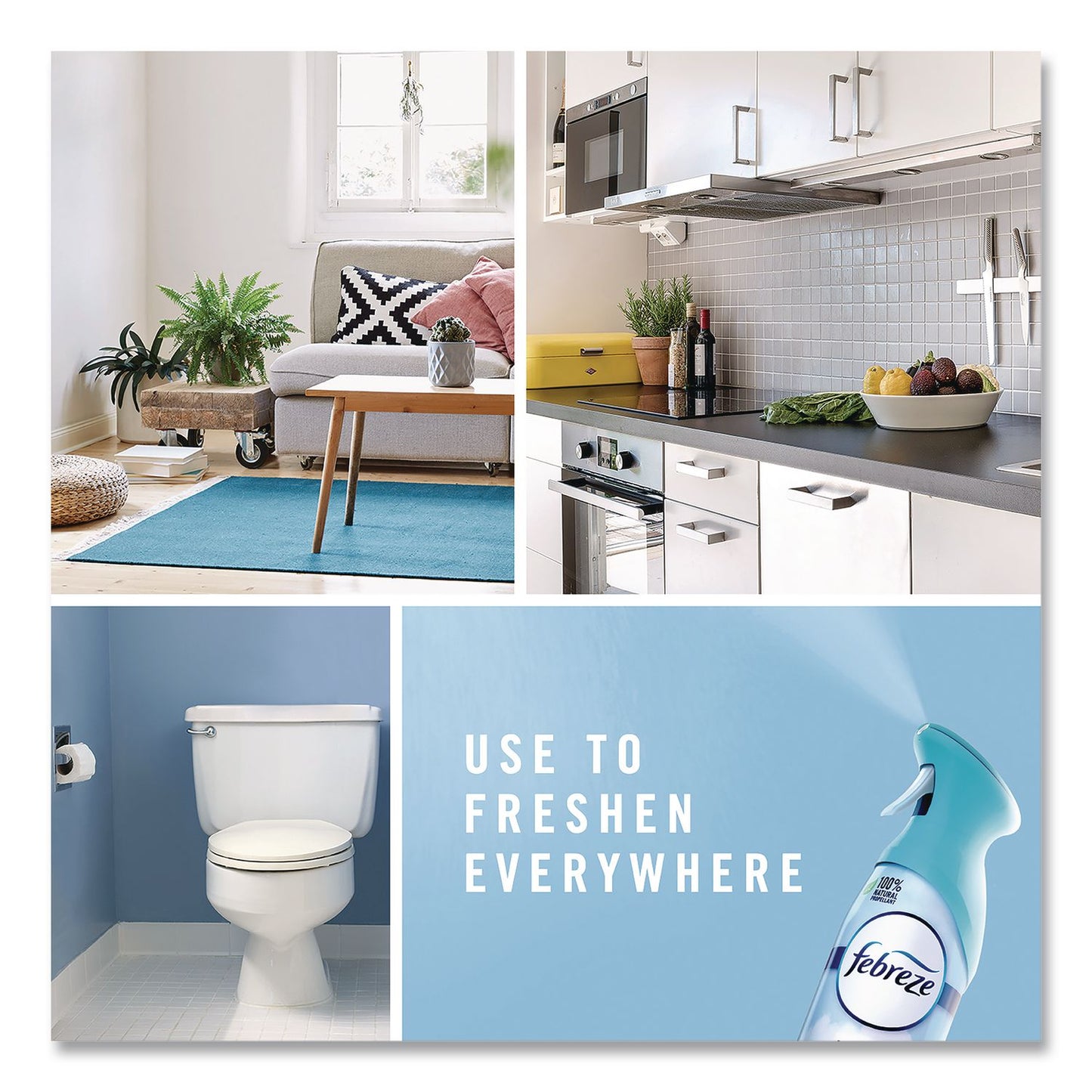 Febreze® AIR Variety Pack, Heavy-Duty Crisp Clean/Linen and Sky/Ocean, 8.8 oz Aerosol Spray, 3/Pack (PGC10677)