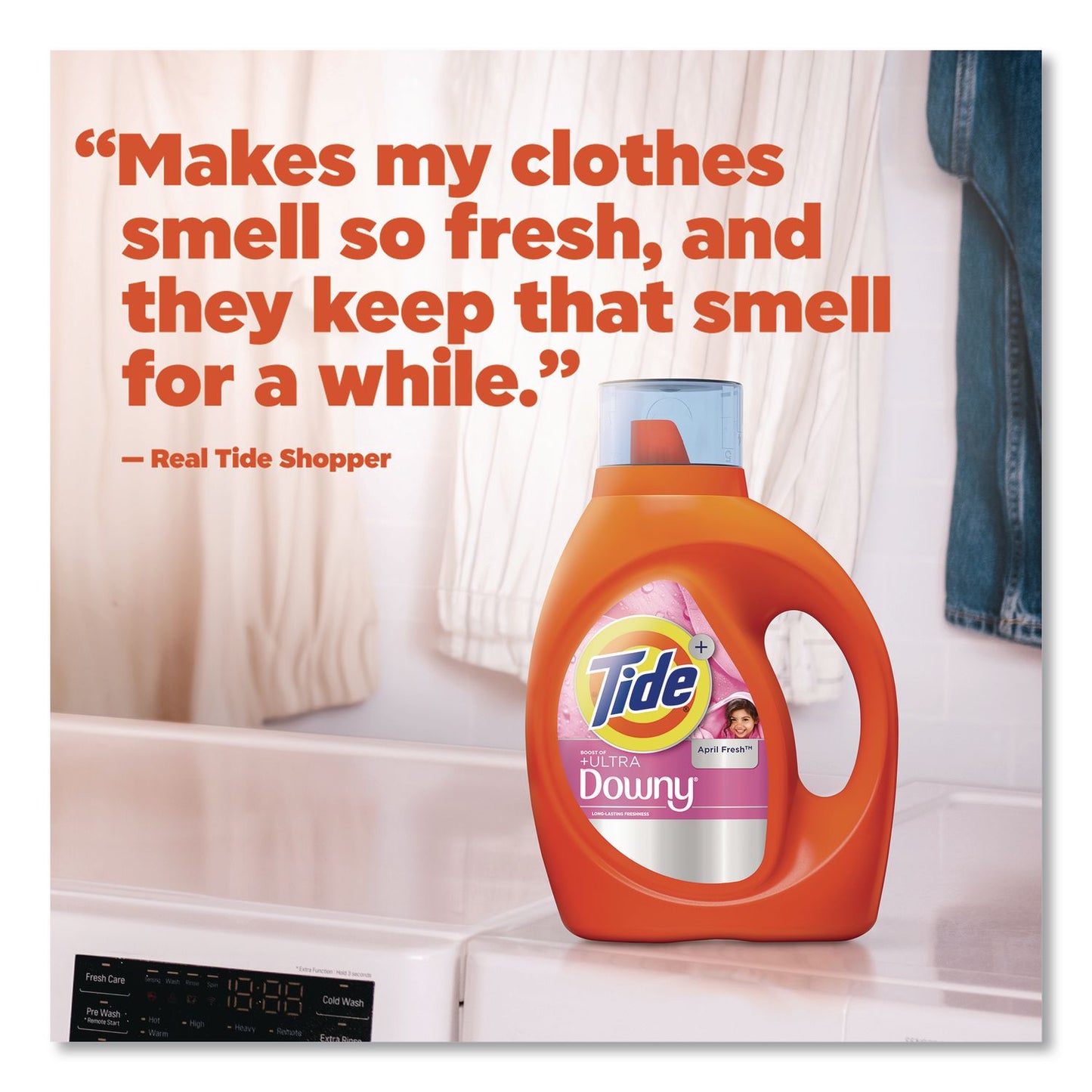 Tide® Plus Boost of Ultra Downy Laundry Detergent, HE Compatible, April Fresh Scent, 73 oz Bottle (PGC17523)