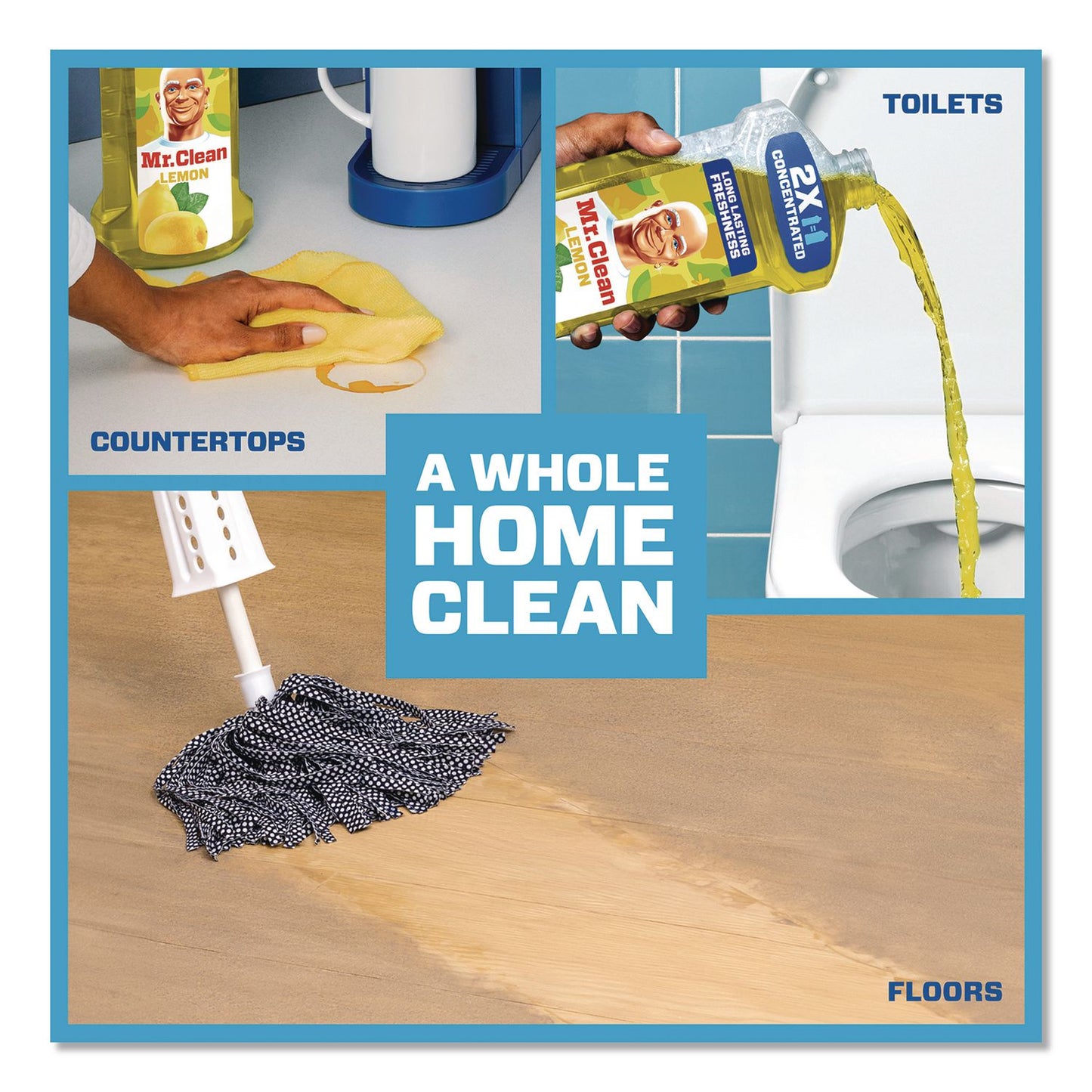Mr. Clean® Multi-Surface Antibacterial Cleaner, Lemon Scent, 99 oz Jug (PGC18551)