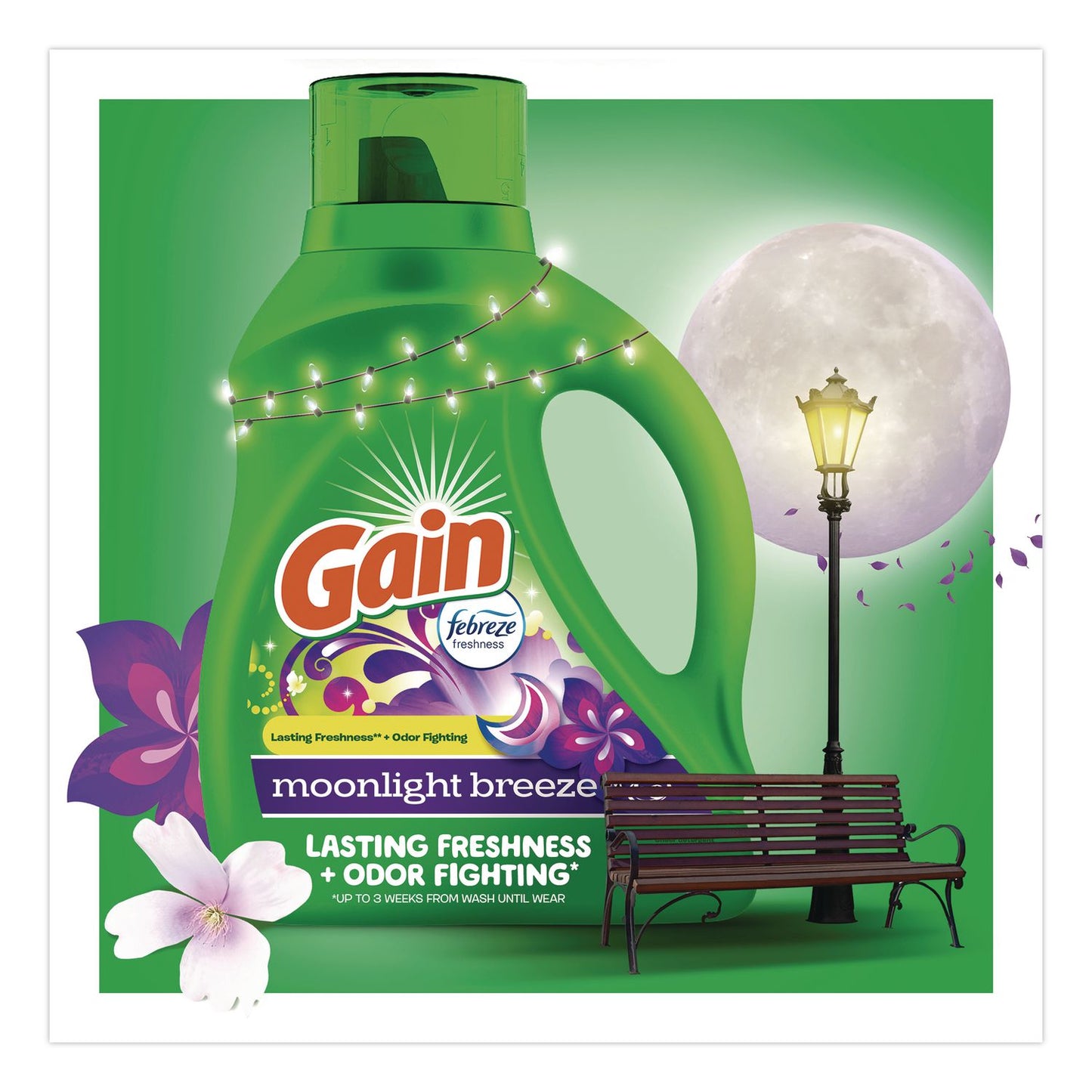 Gain® Liquid Laundry Detergent, HE Compatible, Moonlight Breeze, 194 oz Bottle (PGC19112)