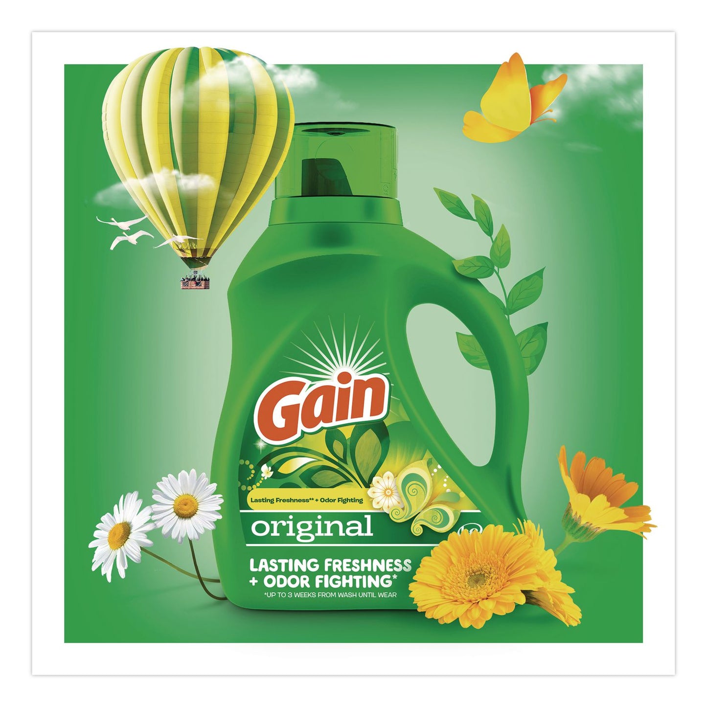 Gain® Liquid Laundry Detergent, HE Compatible, Original Scent, 194 oz Bottle (PGC19114)