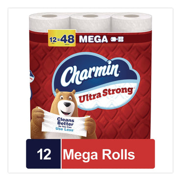Charmin® Ultra Strong Bathroom Tissue, Septic Safe, 2-Ply, White, 220 Sheets/Roll, 12 Rolls/Pack (PGC32173)