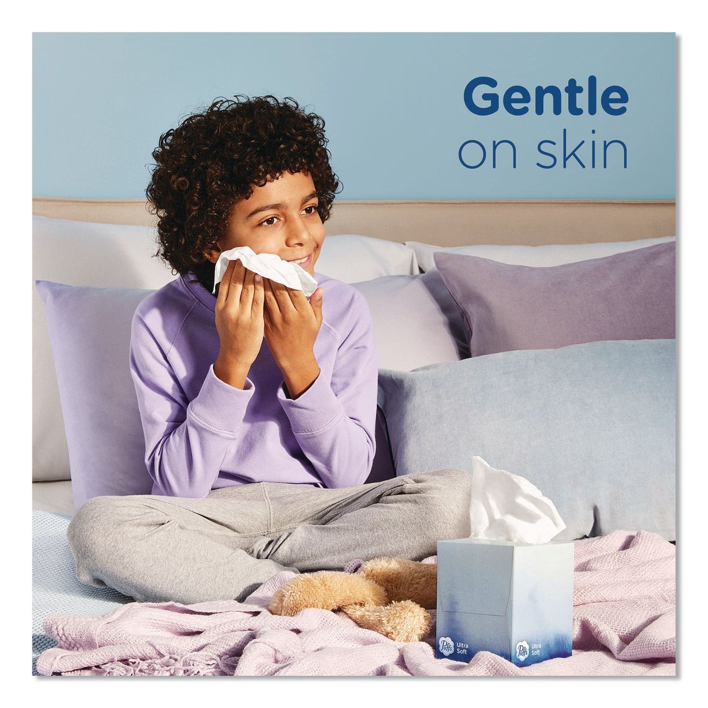 Puffs® Ultra Soft Facial Tissue, 2-Ply, White, 72 Sheets/Box, 8 Boxes/Pack (PGC61971)