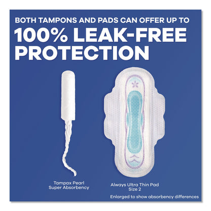 Tampax® Pearl Tampons, Regular Absorbency, 50/Pack (PGC71135)