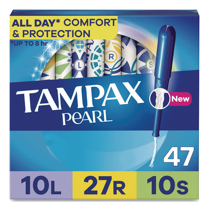 Tampax® Pearl Tampons, Light/Regular/Super Absorbency, 47/Pack (PGC71447)