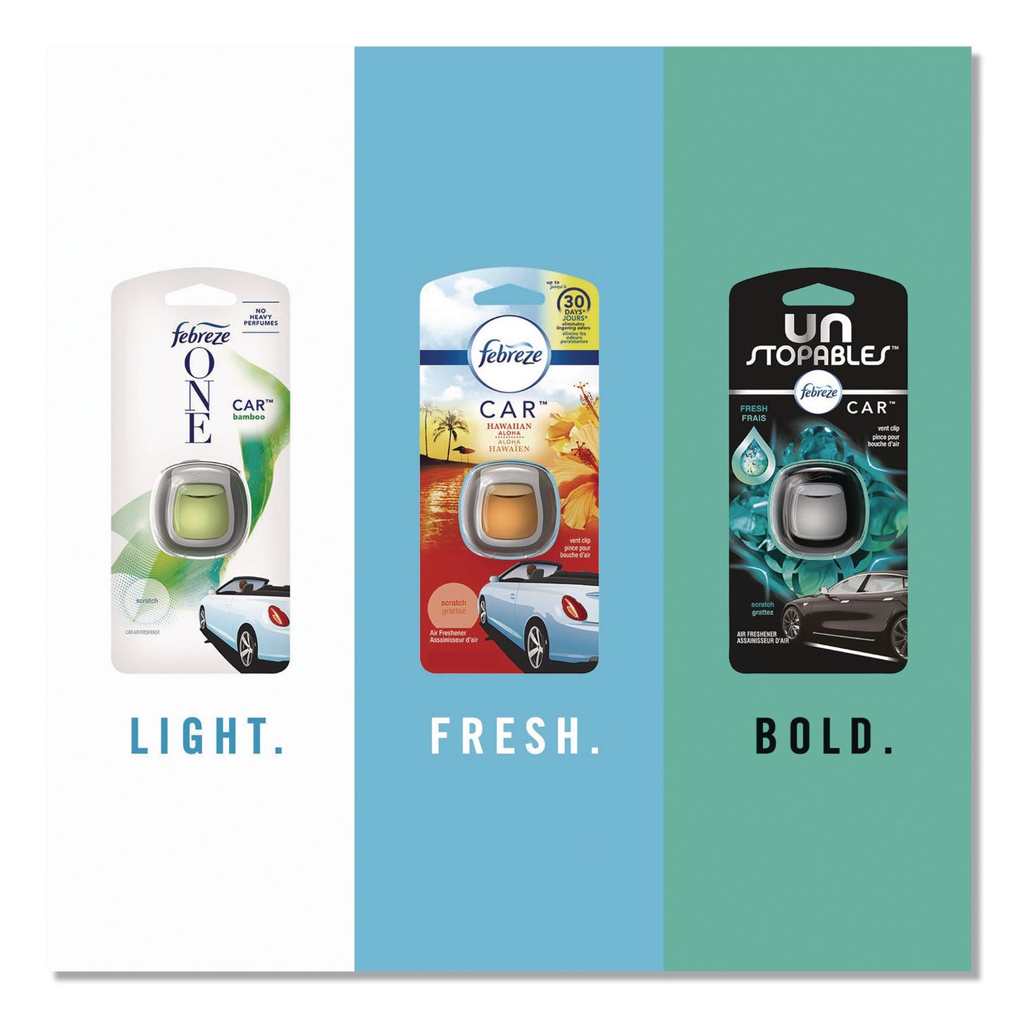 Febreze® CAR Air Freshener, Linen and Sky, 2 mL, 2/Pack (PGC811131)