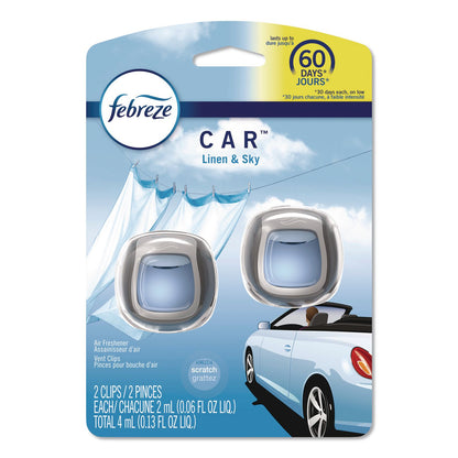 Febreze® CAR Air Freshener, Linen and Sky, 2 mL, 2/Pack (PGC811131)
