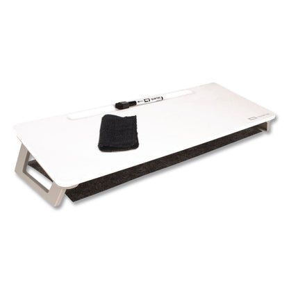 Quartet® Magnetic Steel Dry Erase Desktop Computer Pad, 21 x 7.75, White Surface (QRTQ090F01R)