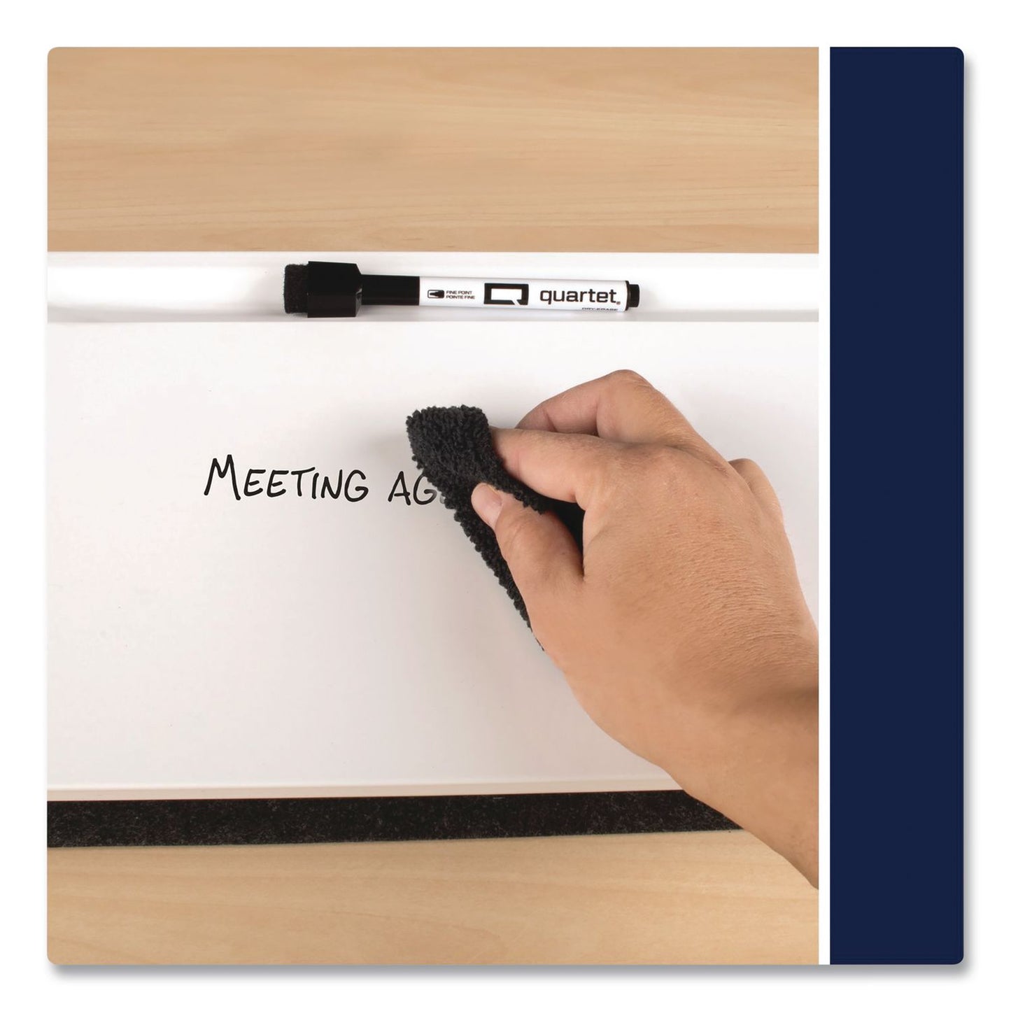 Quartet® Magnetic Steel Dry Erase Desktop Computer Pad, 21 x 7.75, White Surface (QRTQ090F01R)